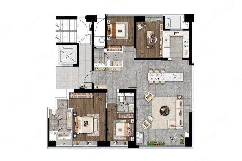 华润润府建面230㎡户型图