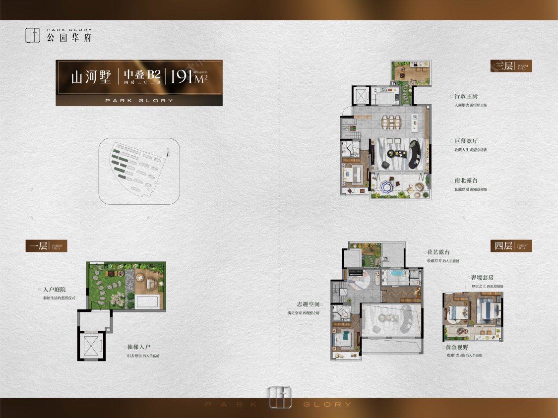 公园华府建面191㎡户型图