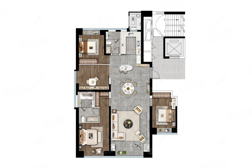 华润润府建面190㎡户型图