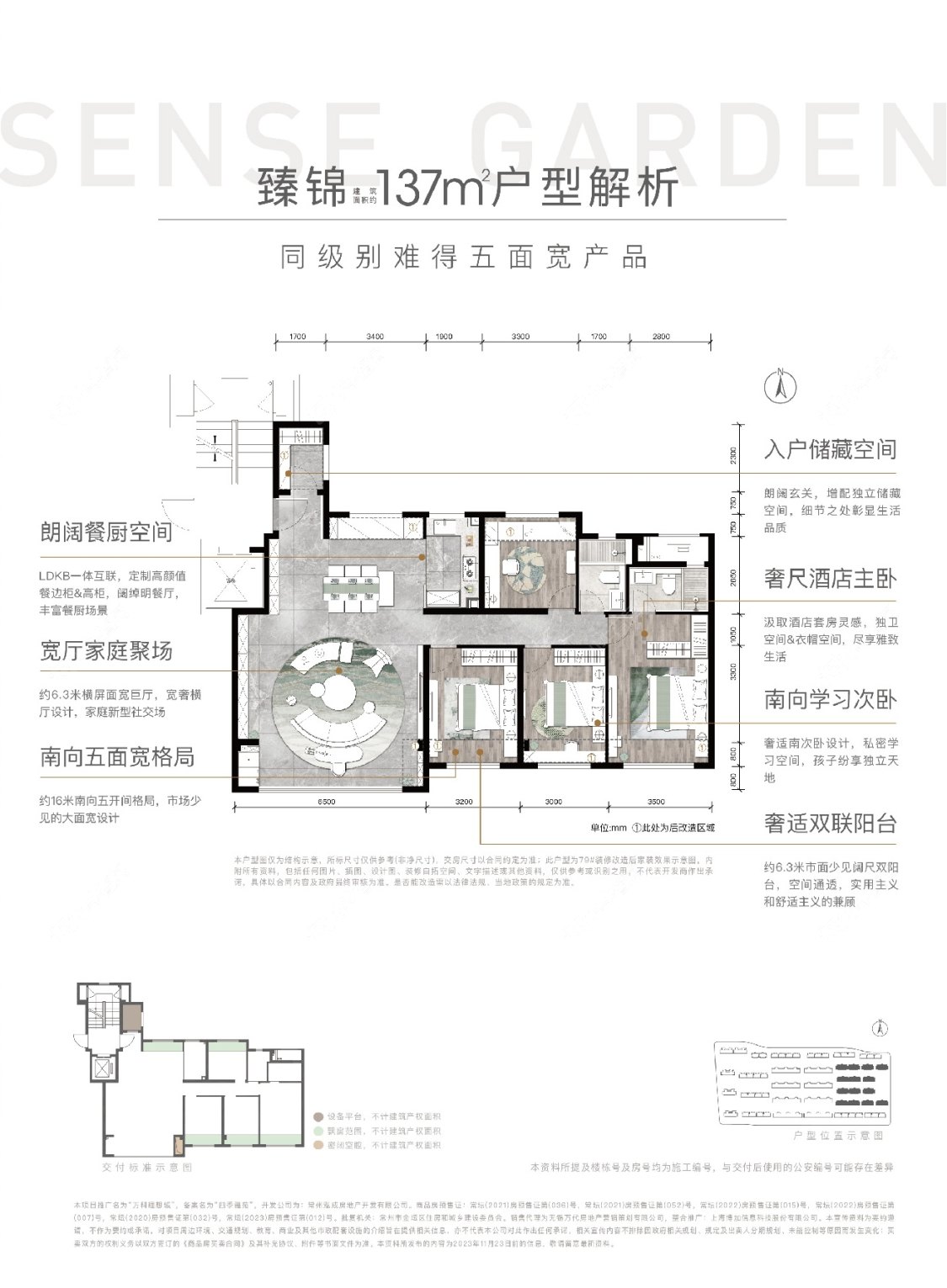 万科理想城五期建面138㎡户型图